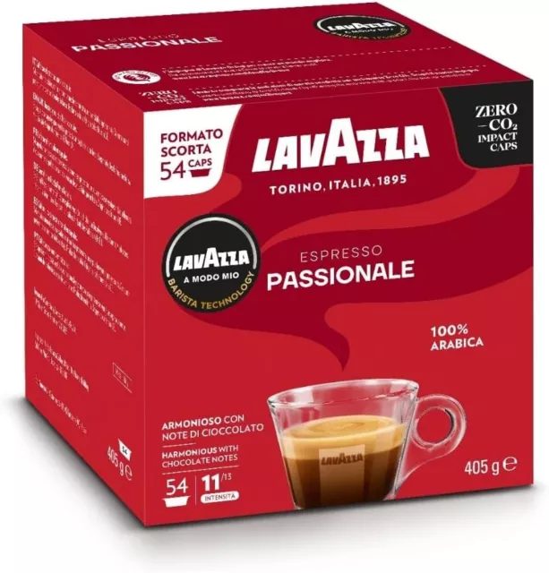 Lavazza, a Modo Mio Espresso Passionale, 54 Coffee Capsules, Ideal for a 40Ml