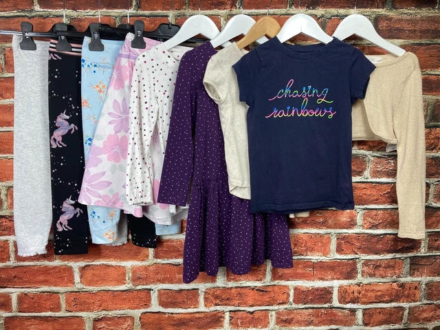 GIRLS BUNDLE AGE 4-5 H&M NEXT GAP etc TOPS CARDIGAN DRESS LEGGINGS SKIRT SUMMER