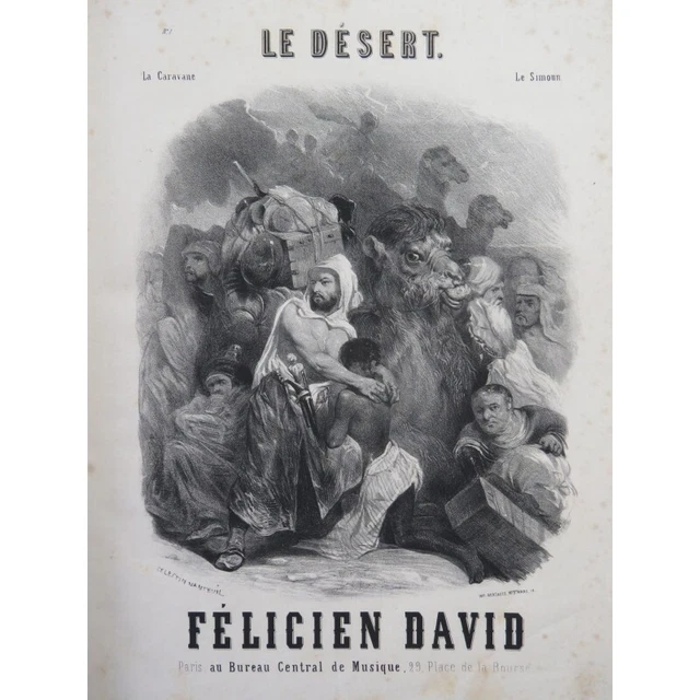DAVID Félicien Le Désert Nanteuil Ode Symphonique Chant Piano 1845