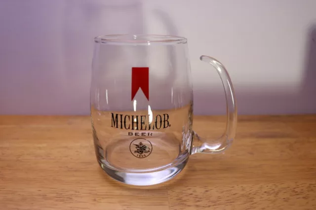 Michelob Beer Clear Glass Mug (s) Open Handle
