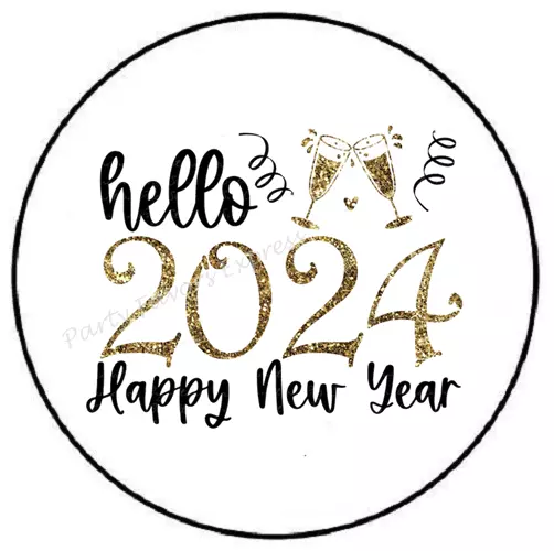 Happy New Year 2024 Scrapbook Stickers Envelope Seals Favors Gold Sparklers  - Tony's Restaurant in Alton, IL