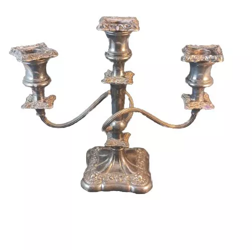 Vintage Webster Wilcox Int.silver Co 3 Tier Twisty victorian Style candelabra