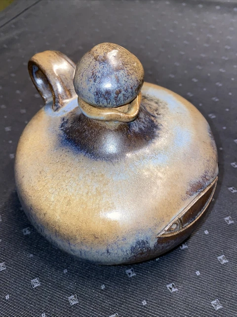 Weihwasserflasche Weihwasser Behältnis aus Keramik mit Stöpsel ca. 14cm hoch