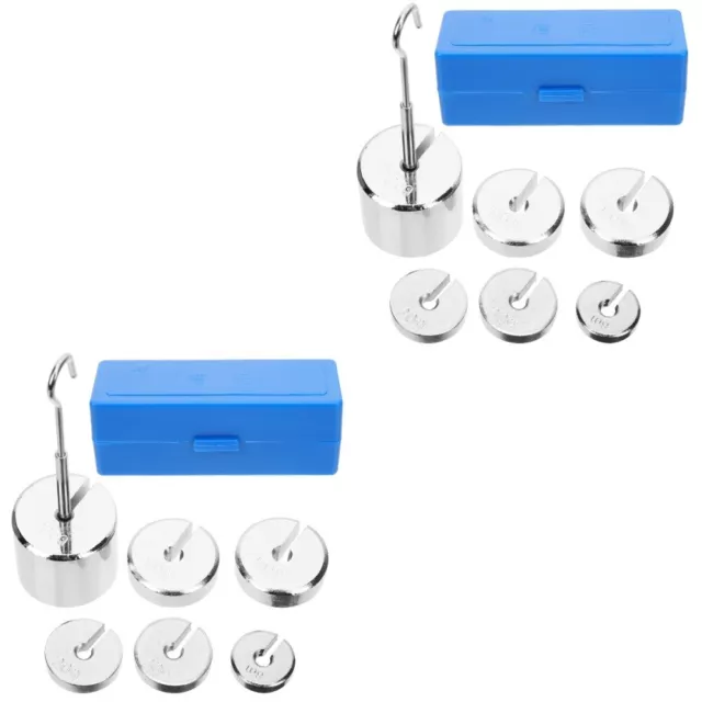 2 SETS LABS Slotted Weights Laboratory Mass Steel Hanger Mini £28.39 ...
