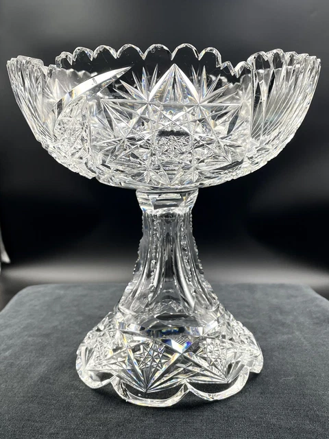 American Brilliant Period Cut Glass Compote 2