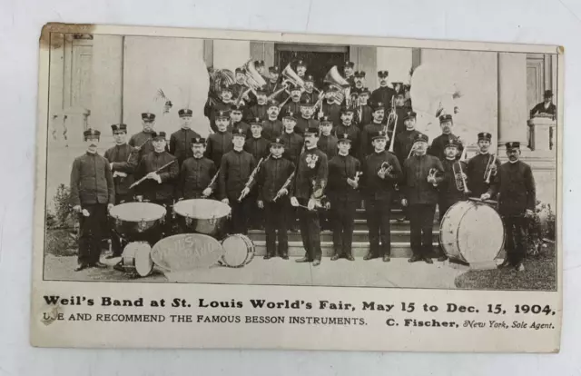 1904 St. Louis World's Fair Weil's Band Besson Instruments Adv.
