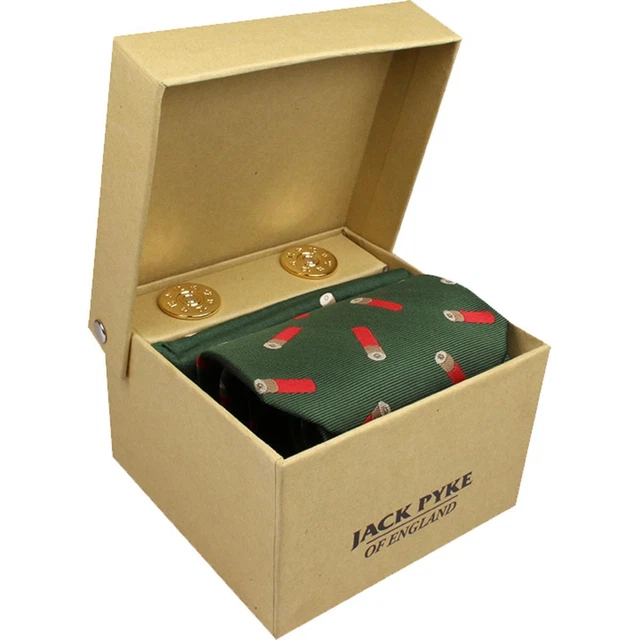 Set regalo cravatta Jack Pyke, Hanky e gemelli - cartuccia verde taglia unica