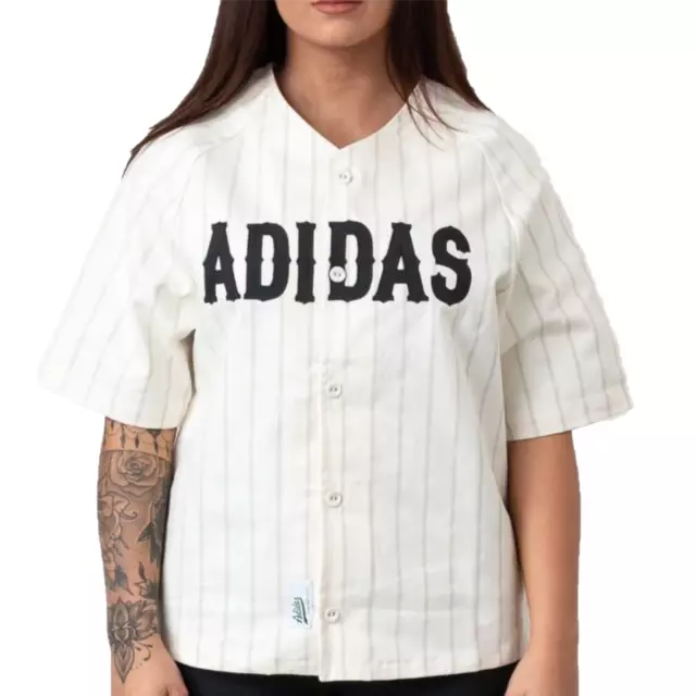 adidas Baseball Women's Jersey (Size 4UK) Originals Logo Top - New