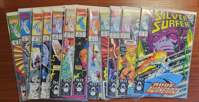 Silver Surfer Infinity Gauntlet Run Lot Thanos #51-#66, 68, 70-72, 75-77 & Ann 5