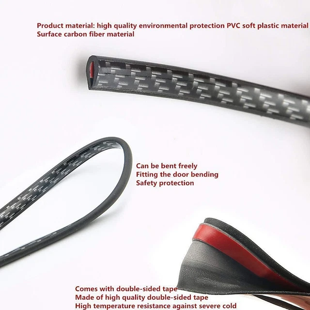 Protection Serrure Porte Voiture - Kit 4 Pièces Fibre De Carbone - Anti-rayures - Adhésif - Pour SUV, Berlines, Pick-ups - 9