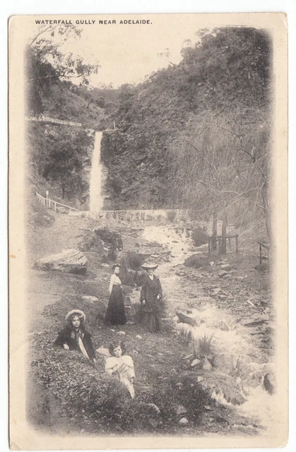 Waterfall Gully Adelaide Hills OLD POSTCARD South Australia c1906 Nice card