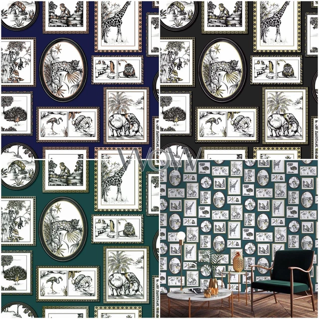 HOLDEN SAFARI FRAMES Wallpaper Jungle Animals Metallic 19.36 PicClick