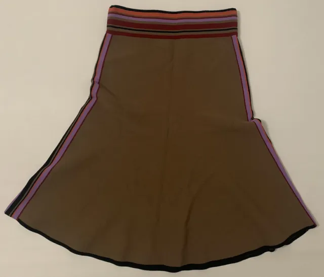 Diane Von Furstenberg Brown Knit Knee Length Skirt Size M