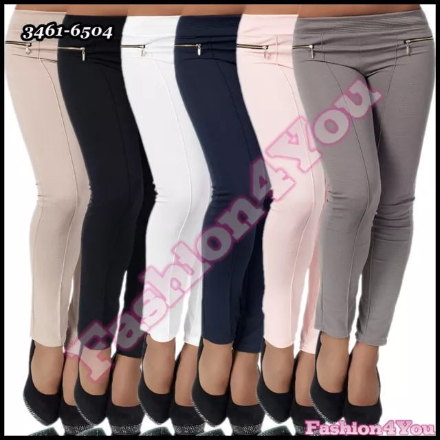 Sexy Women's Office Treggings Ladies Hipsters Skinny Pants Size 8