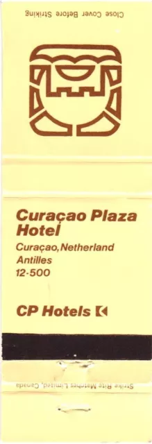 Curacao Curacao Plaza Hotel CP Hotels Vintage Matchbook Cover