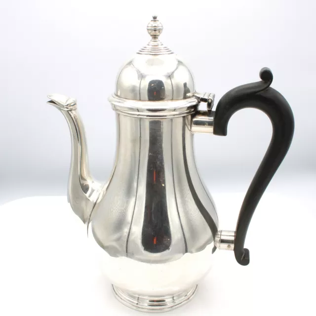 Vintage Tiffany and Co. England Silver Plated Black Handle Coffee Pot #844