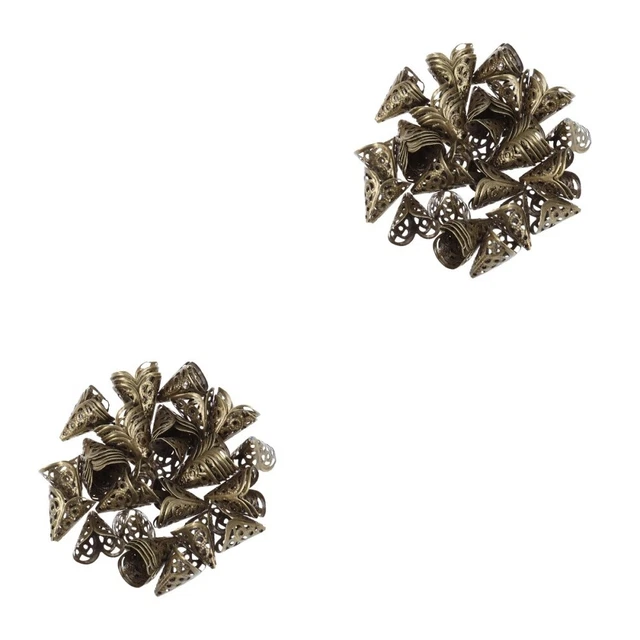 100 un. tapas de cuentas de filigrana gorra de metal flores cuentas de flores plata esterlina joyería