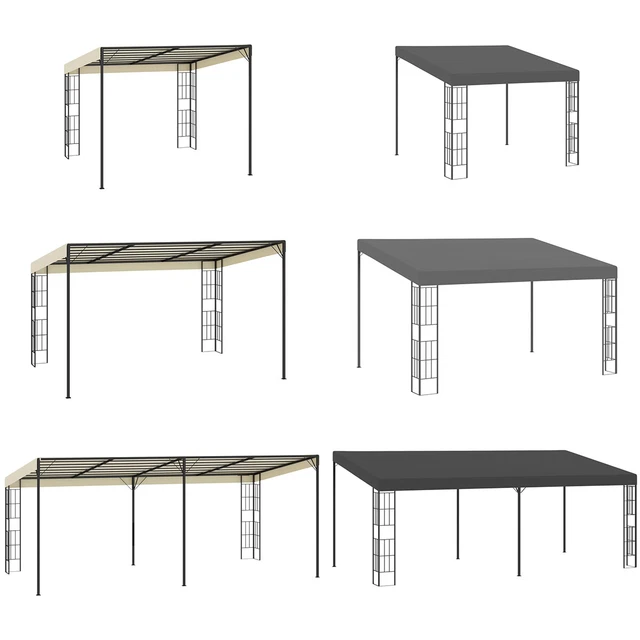 Wand Pavillon Anbaupavillon Sonnenschutz Pergola Garten Markise Gartenzelt