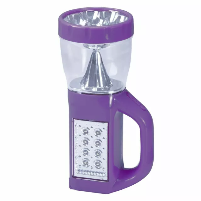 Wakeman Outdoors 3 in 1 LED Camping Lantern Flashlight 8 x 3 In. AA's Purple