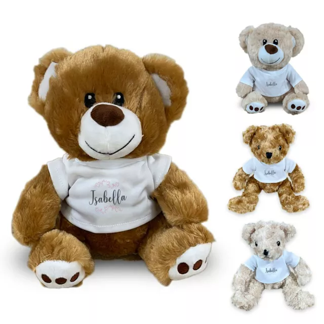 Personalised Teddy Bear Soft Toy Printed Baby Christening Birthday Gift 146