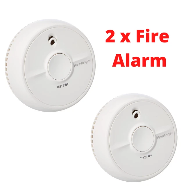 FIREANGEL HOME FIRE Alarm Smoke Detector Gas Sensor Twin Pack with