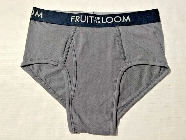 Vtg New FRUIT OF THE LOOM FTL Men Breathable Cotton Mesh Brief Underwear M Grey