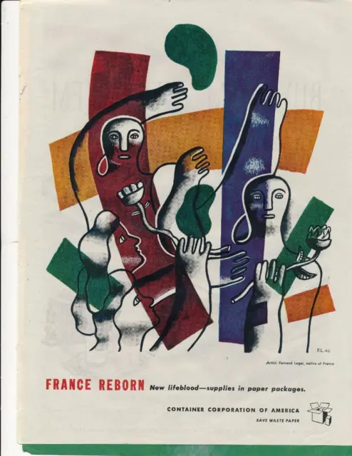 Magazine Ad - 1945 - Container Corporation of America - Fernand Leger artwork