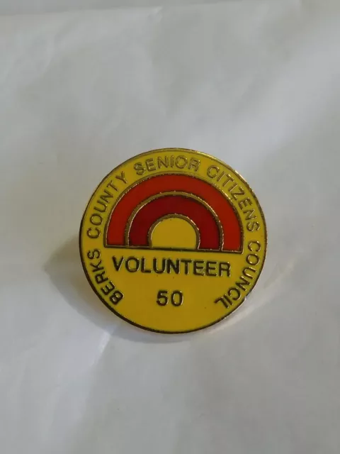 Berks County Senior Citizens Council Volunteer Lapel Hat Jacket Pin Pennsylvania