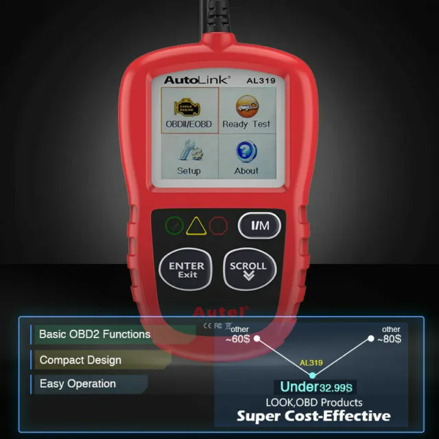 Autel Autolink AL319 OBD2 CAN OBDII Auto Car Code Reader Diagnostic Scanner Tool 3