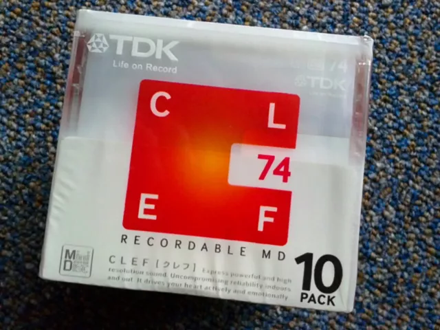 10 x TDK Clef 74 min Minidisc Neuf