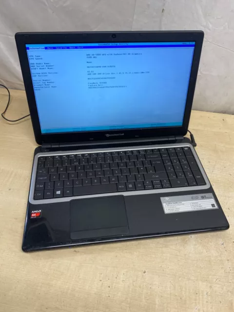 Packard Bell TE69 computer portatile - Advanced Micro Devices A4-5000, 8 GB, SENZA DISCO RIGIDO - stivali - LEGGERE - MP283F