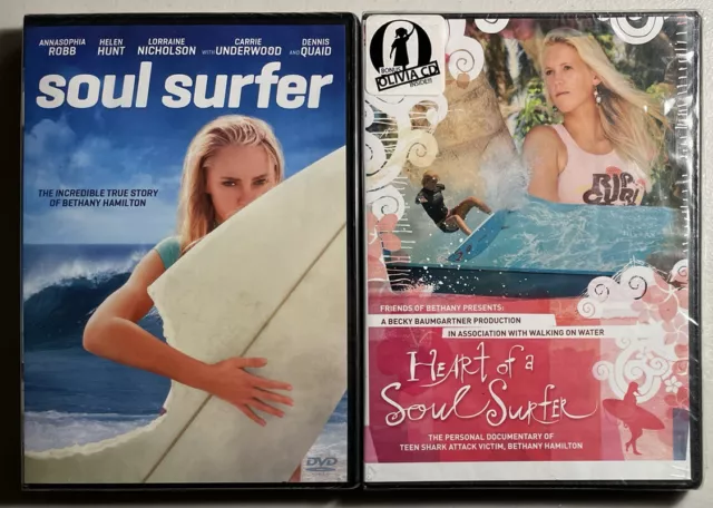 2 DVD Lot: Heart Of A Soul Surfer Bethany Hamilton Documentary Olivia CD + Movie 2 DVD Lot: Heart Of A Soul Surfer Bethany Hamilton Documentary Olivia CD + Movie