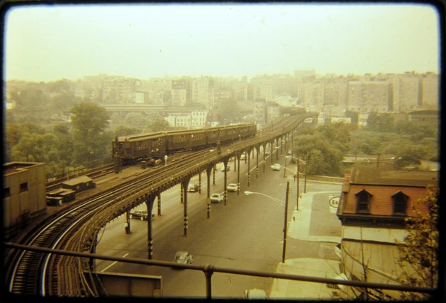 Duplicate Railroad Slide DSLD New York City Transit NYCTA Elevated Scene
