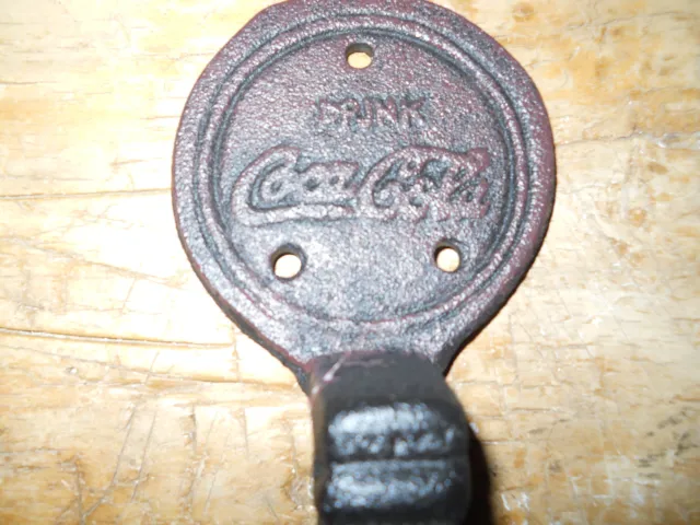 Coca Cola Cast Iron Antique Style Barn Handle Gate Pull Shed Door Handles PUSH 2