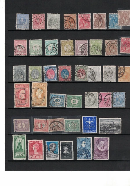 Lot de timbres oblitérés anciens des Pays-Bas