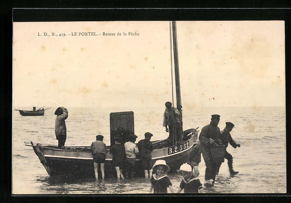 CPA Le Portel, Retour de la Peche, pêcheurei