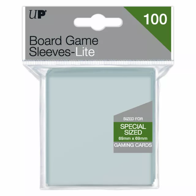 Ultra PRO Lite Square Board Game Card Sleeves Clear Size 69 x 69mm 100ct