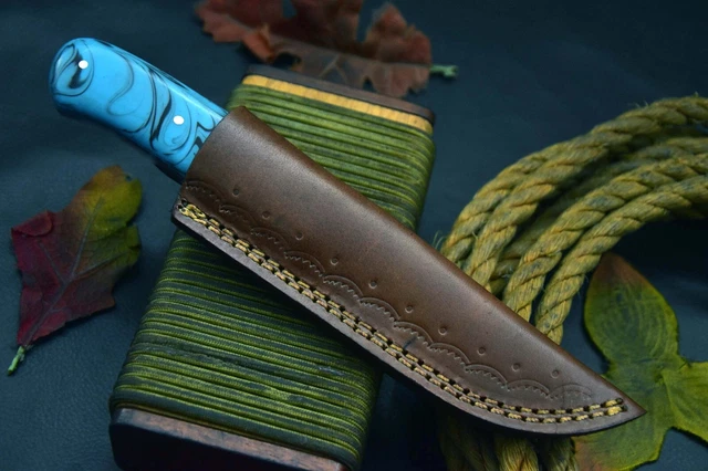 Custom 8.4"OAL Hand Forged Damascus Steel Hunting Knife Handmade (Q996-A) 6
