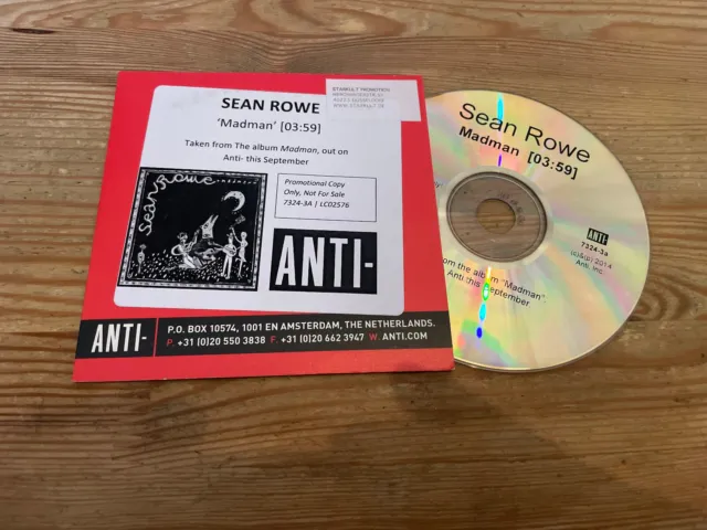 CD Folk Sean Rowe - Madman (1 Song) Promo ANTI- REC EU cb