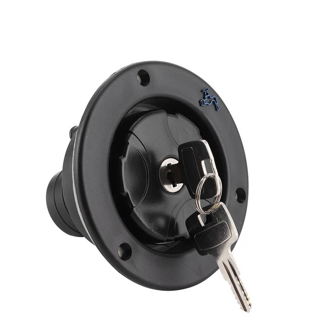 Bouchon De Remplissage Eau Claires Pour Camping-Car - Noir Avec 2 Clés De Sécurité