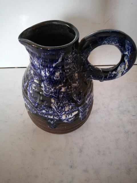 Pichet En Gres Flamme Faience Ancienne Broc Carafe Cruche