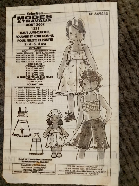 page poupées MODES ET TRAVAUX 11/1978 Marie Françoise, Jean Michel