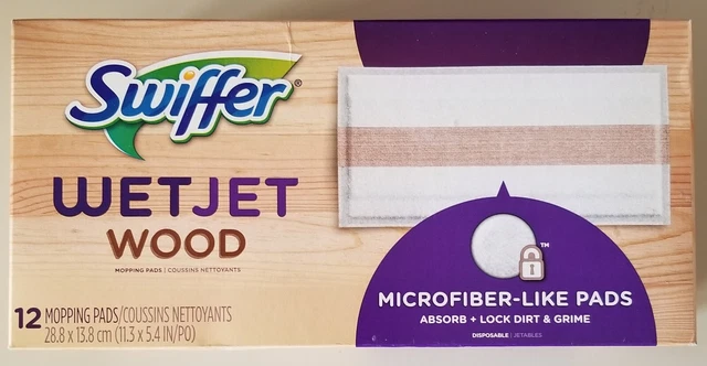 Swiffer WetJet WOOD 12 Mopping Pad Refills New