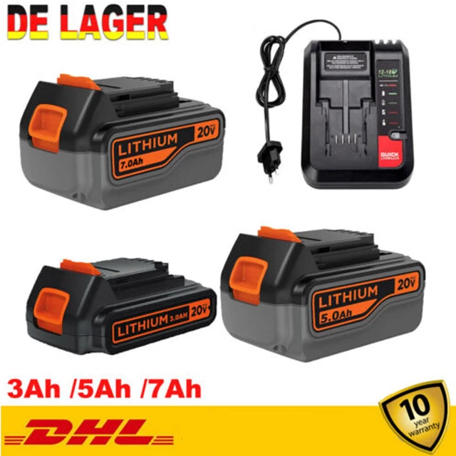 Ladegerät Lithium 18V/20V - Kompatibel Mit Black & Decker Akkus