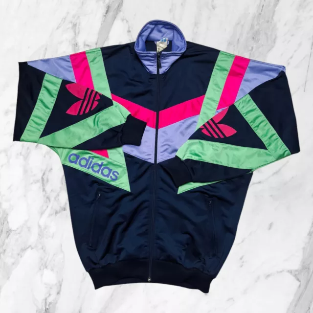 ADIDAS VINTAGE AGE 90 Sweat Shirt Zip Homme Veste survetement Rose Vert GR S M EUR 109 00 PicClick FR