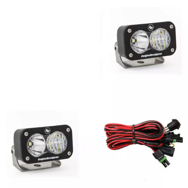Baja Designs S2 Sport Clear Driving/Combo 5000K LED Light Pods W/ Wiring Harness 2