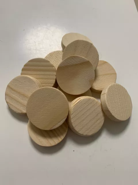 Querholzplättchen Konusplättchen Holzplättchen Fichte 45 mm ø , 12 Stck ( 45mm )