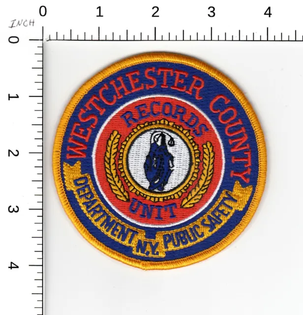 Records Unit Westchester County Dept Of Public Safety New York Police Patch Ny