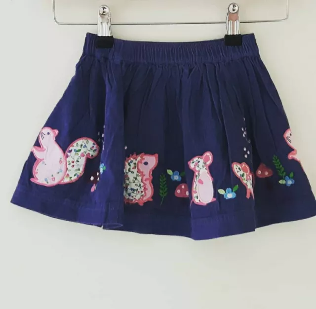 New JoJo Skirt Cord Mouse Hedgehog Baby Girls 6-12m Applique Woodland Floral