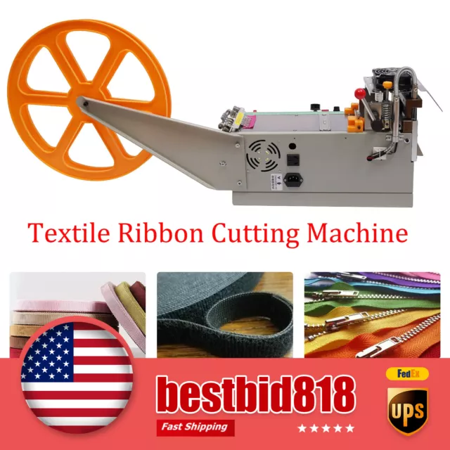 Textile Ribbon Cutting Machine 280W Automatic Hot/Cold Webbing Tape Strip  Cutter